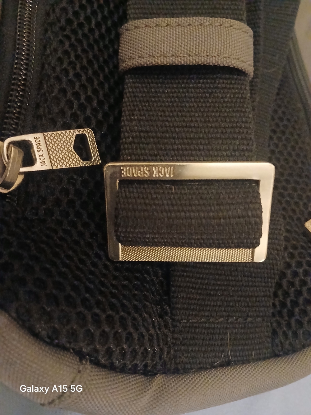 Jack Spade Black and Gray Men's Backpack Strap Detail